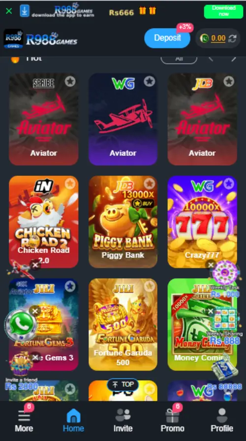 R988 Game APK: Discover Game Categories, Offers & More 4